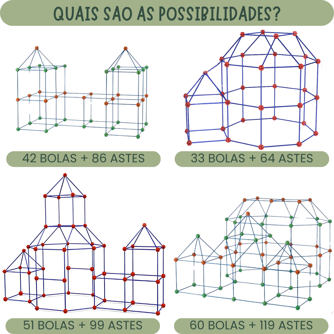 KIT de construction de forteresse + TOILE CADEAU