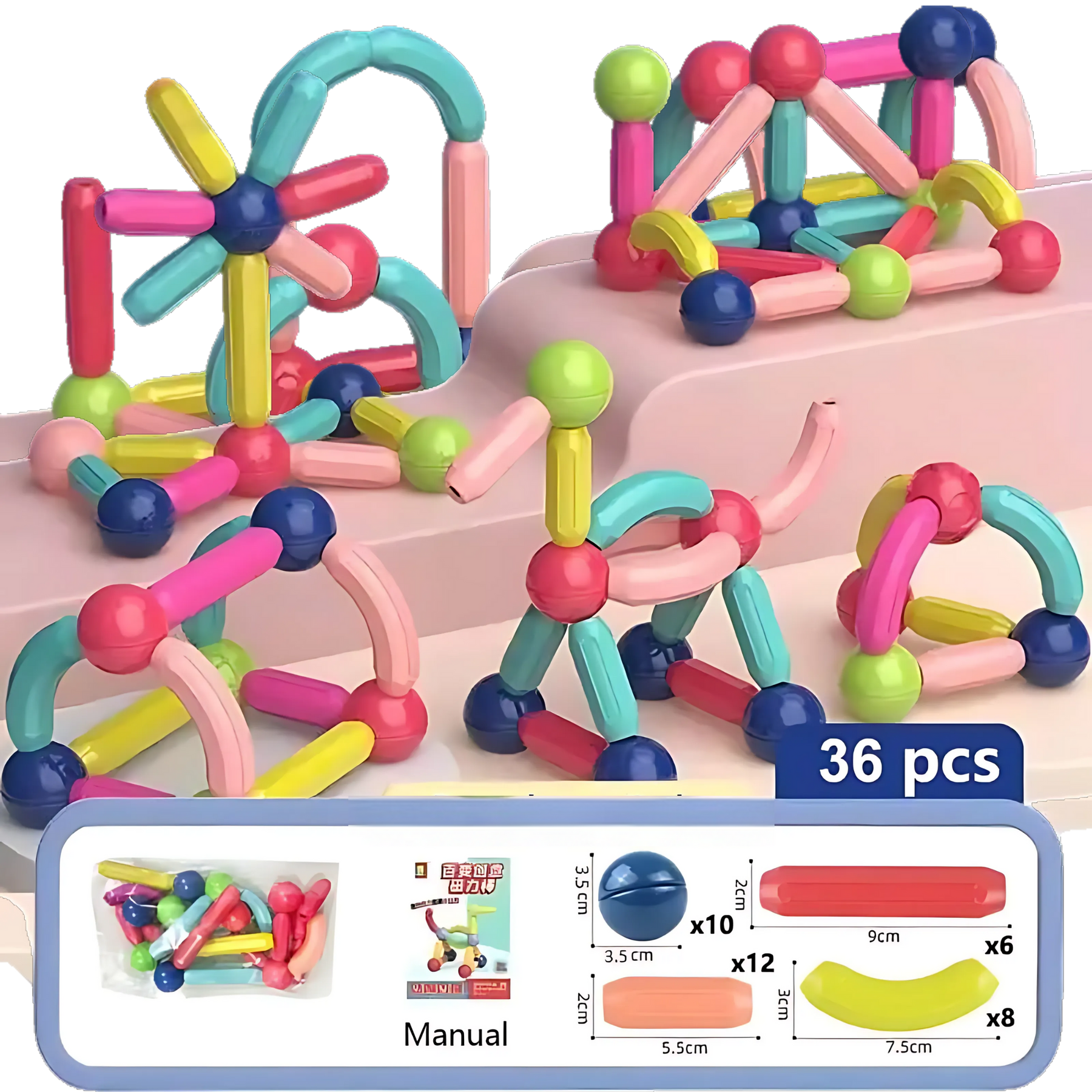 Blocs Magnétiques Éducatifs pour Enfants