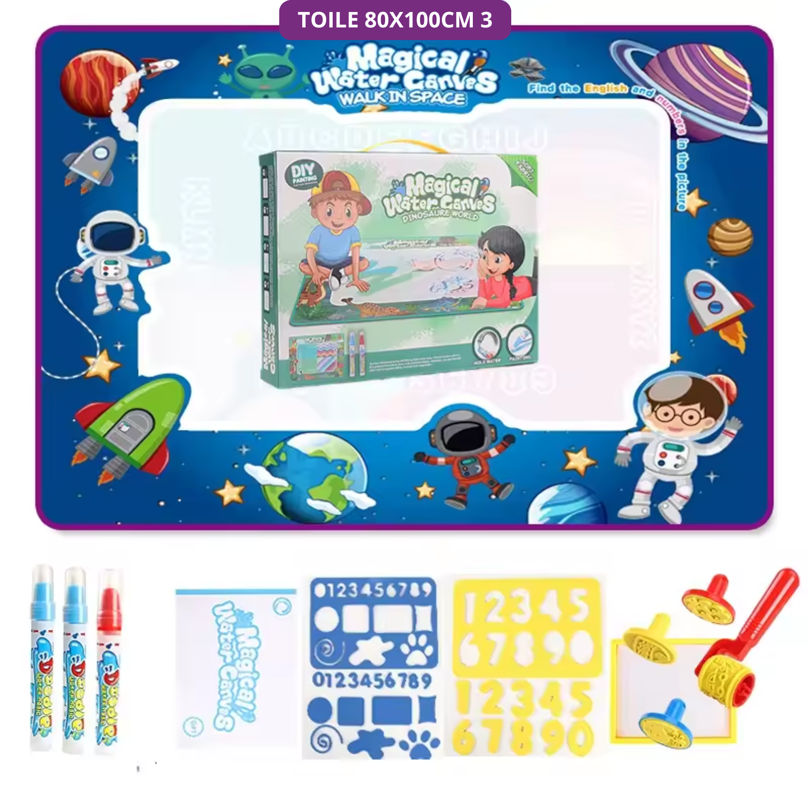 Tapis Magique - Laissez votre enfant aller au-delà de son imagination - Dessinez à base d'eau