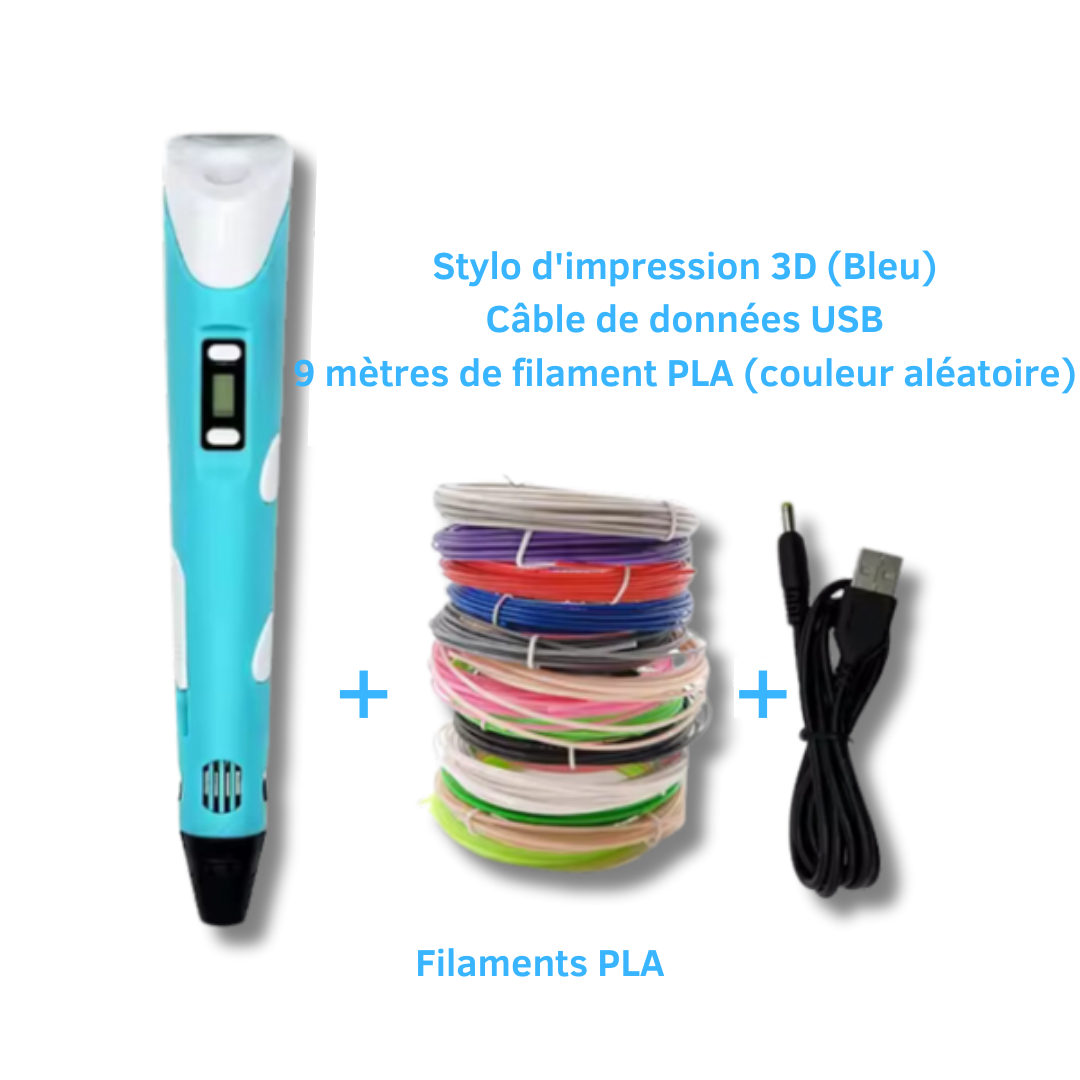Stylo 3D Enfant Montessori + 9m de Filament OFFERT !