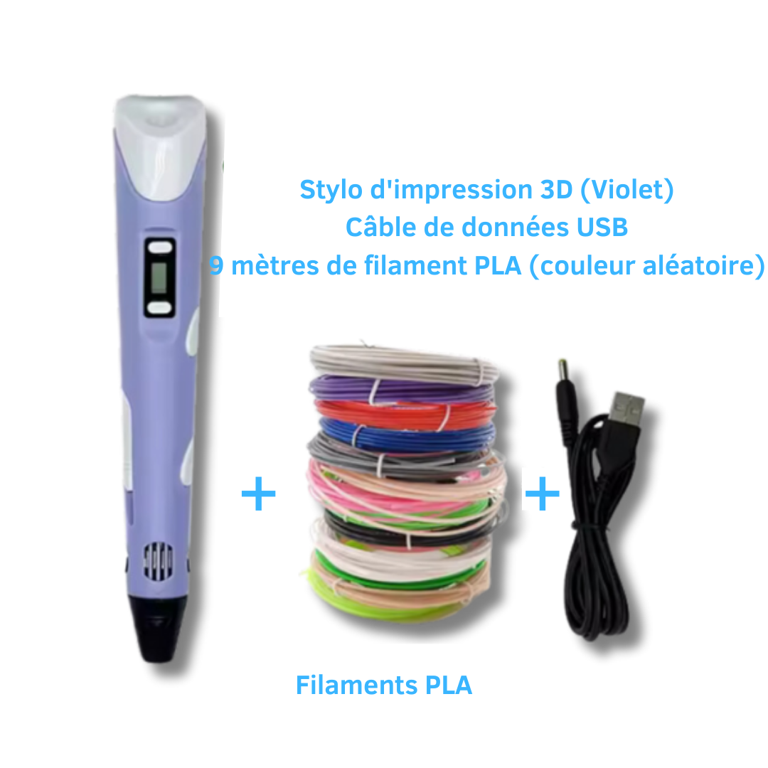 Stylo 3D Enfant Montessori + 9m de Filament OFFERT !