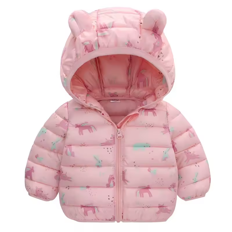 Manteaux fins en coton à capuche pour filles et garçons âgés de 2 à 6 ans