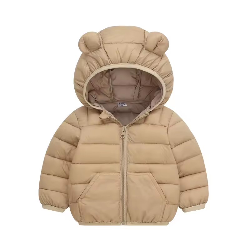 Manteaux fins en coton à capuche pour filles et garçons âgés de 2 à 6 ans