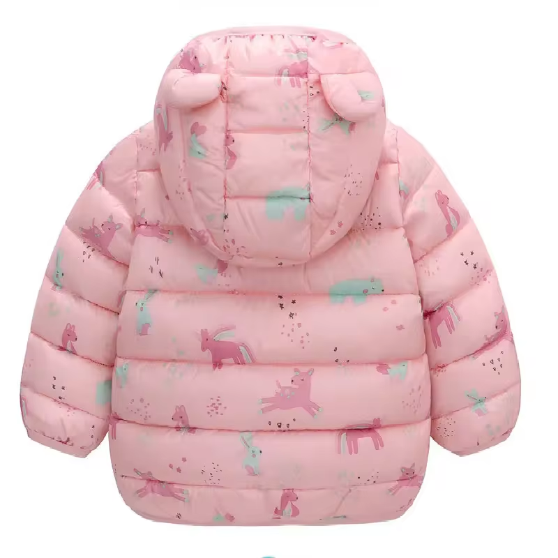 Manteaux fins en coton à capuche pour filles et garçons âgés de 2 à 6 ans