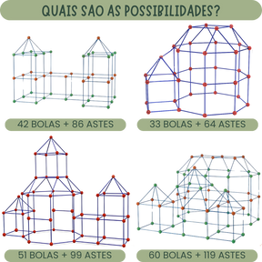 KIT de construction de forteresse + TOILE CADEAU