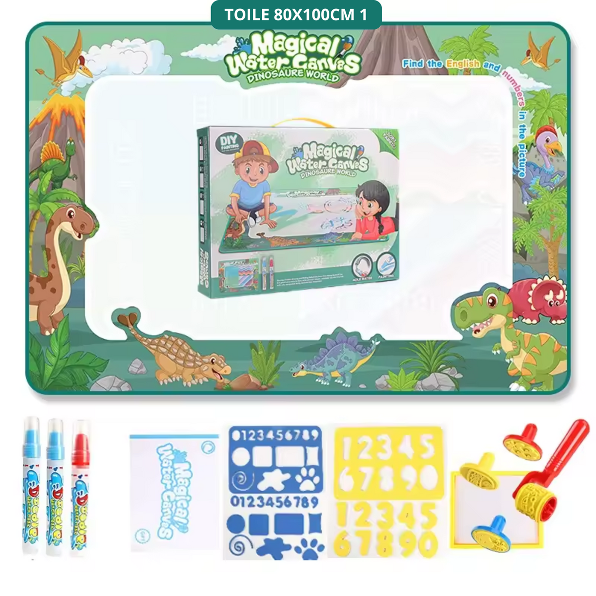 Tapis Magique - Laissez votre enfant aller au-delà de son imagination - Dessinez à base d'eau