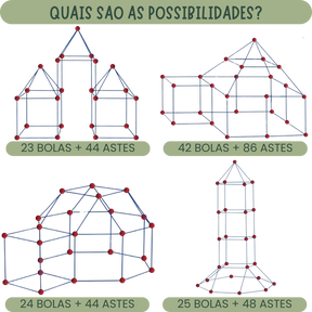 KIT de construction de forteresse + TOILE CADEAU