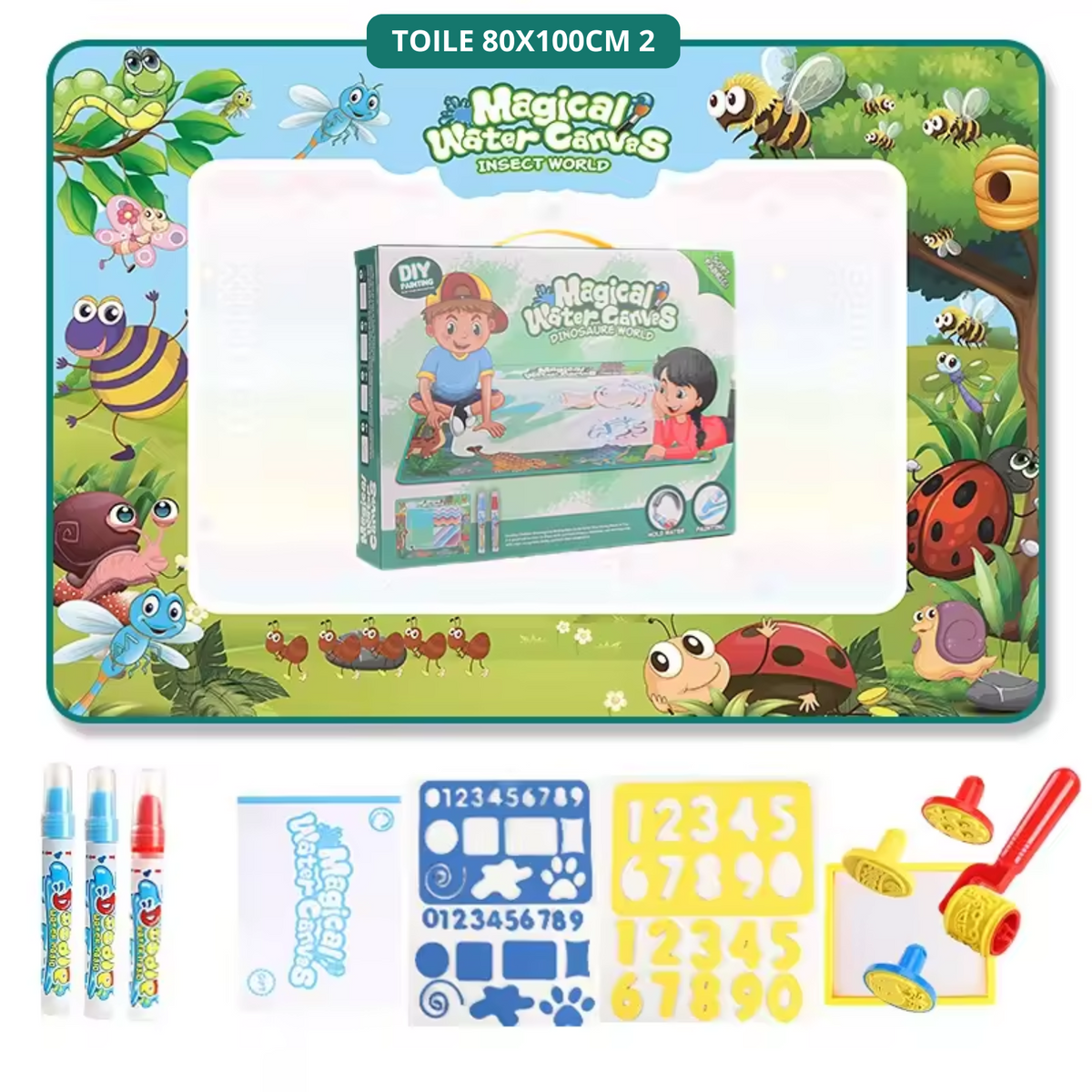 Tapis Magique - Laissez votre enfant aller au-delà de son imagination - Dessinez à base d'eau
