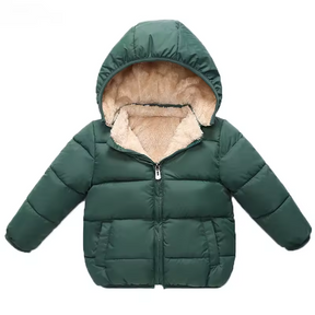 Veste d'hiver premium pour enfants avec capuche et doublure en cachemire