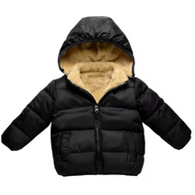 Veste d'hiver premium pour enfants avec capuche et doublure en cachemire