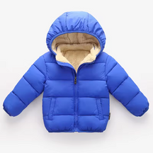 Veste d'hiver premium pour enfants avec capuche et doublure en cachemire