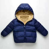 Veste d'hiver premium pour enfants avec capuche et doublure en cachemire