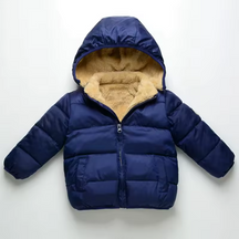 Veste d'hiver premium pour enfants avec capuche et doublure en cachemire