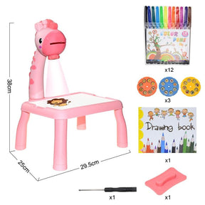 Table de Jeu pour Enfants avec Projecteur LED - Amusement Garanti®