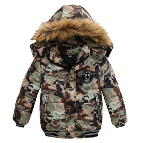 Manteau à Capuche avec Imprimé - Garnissage 100% Coton